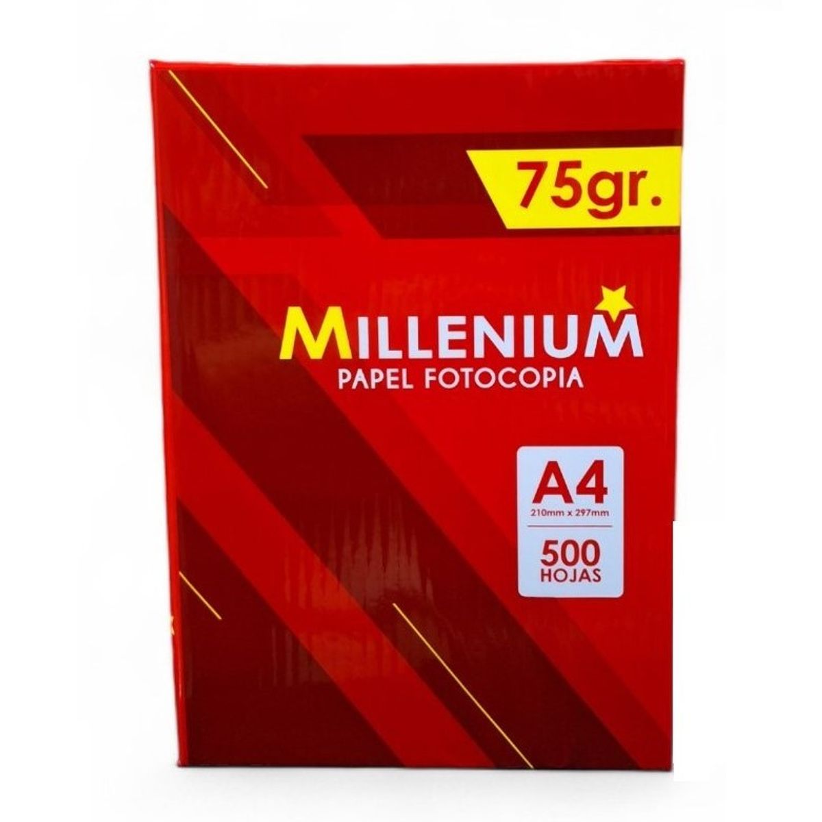 MILLENIUM - Papel Bond A4 75gr Paquete 500 hojas Útiles De Oficina - Millenium