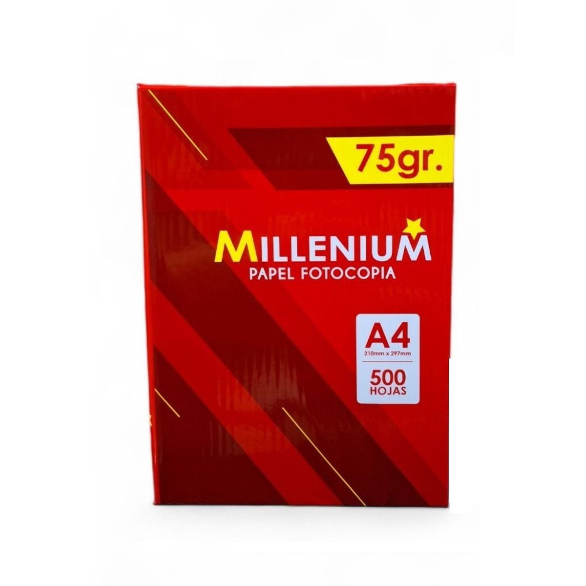MILLENIUM - Papel Bond A4 75gr Paquete 500 hojas Útiles De Oficina - Millenium