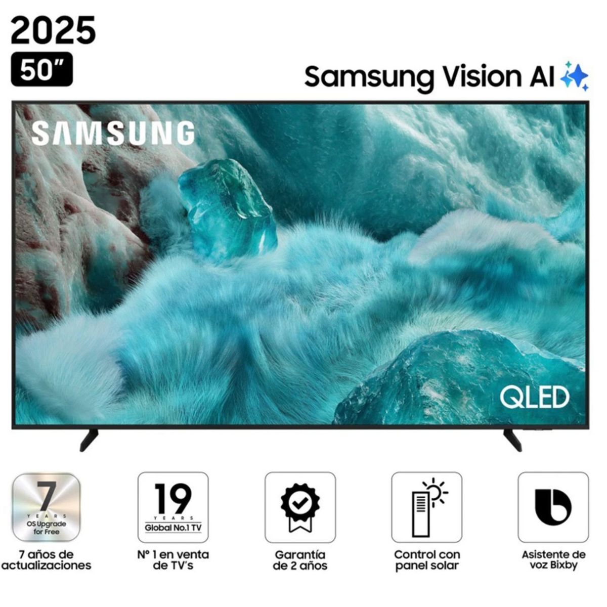 SAMSUNG - TELEVISOR SMART TV SAMSUNG 4K ULTRA HD 50” VISION AI QN50Q7FAAGXPE