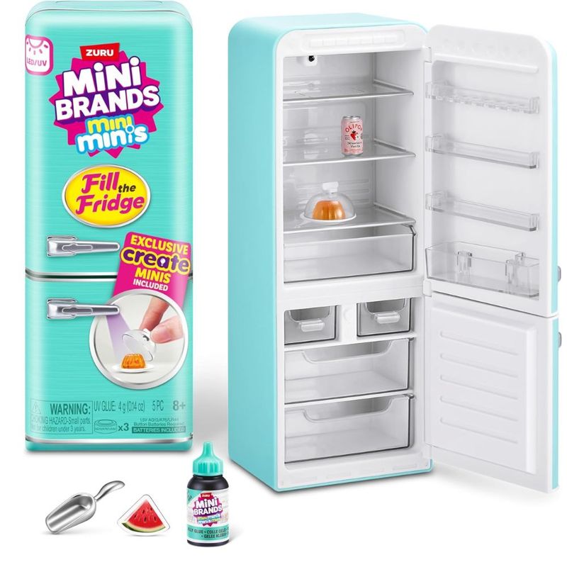 ZURU - Mini Brands Juego Fill The Frigde con Luz UV