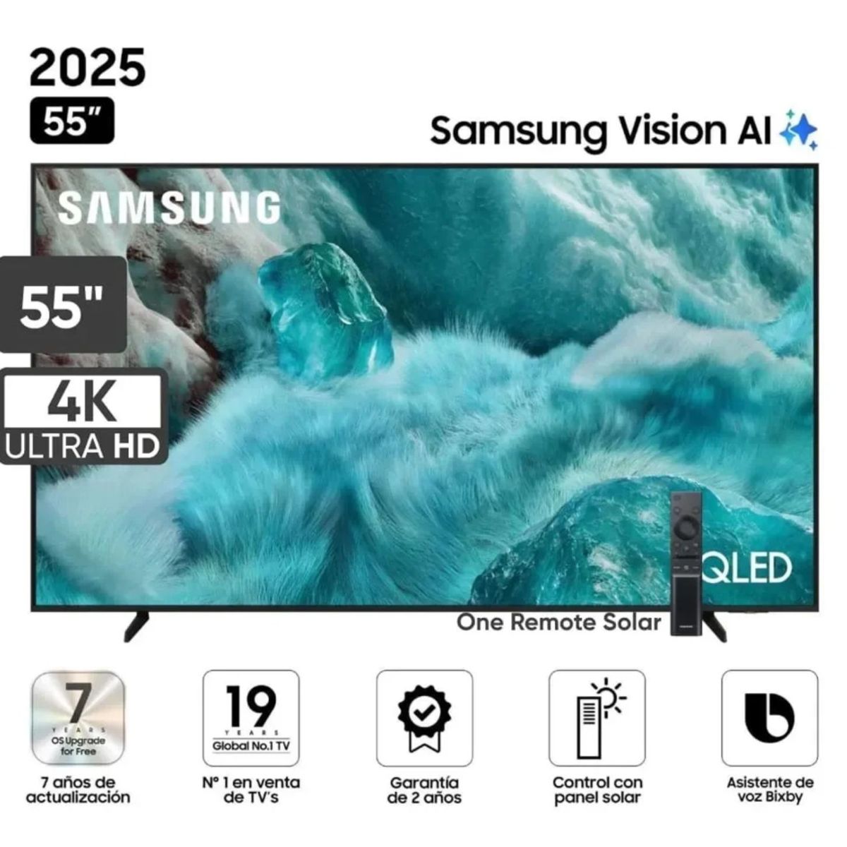SAMSUNG - Televisor SAMSUNG QLED 55 UHD 4K Vision AI Smart TV QN55Q7FAAGXPE