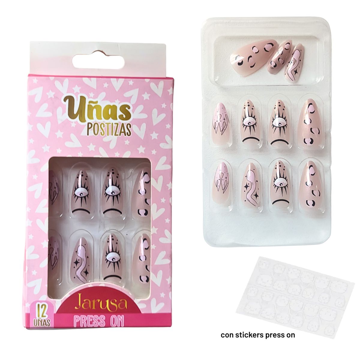 GENERICO - Uñas Postizas Press On con diseño Jarusa 6