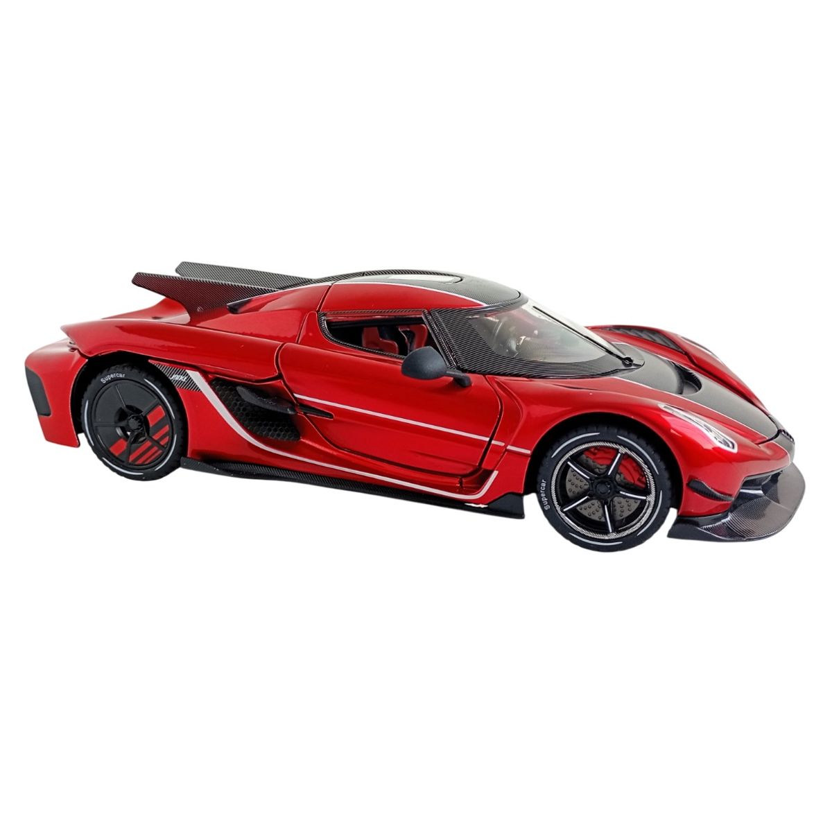 DIECAST MASTER - Auto Coleccion Koenigsegg Jesko ROJO Sonido Y Luz Escala