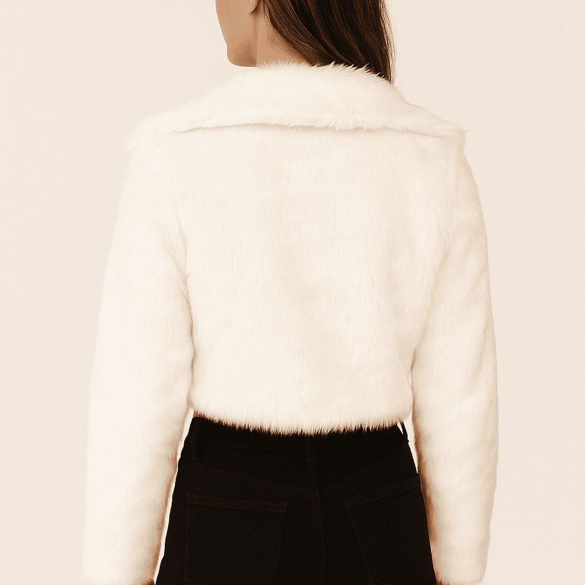 AMA OUTFITTERS - FAUX FUR NKD COAT CROPPED