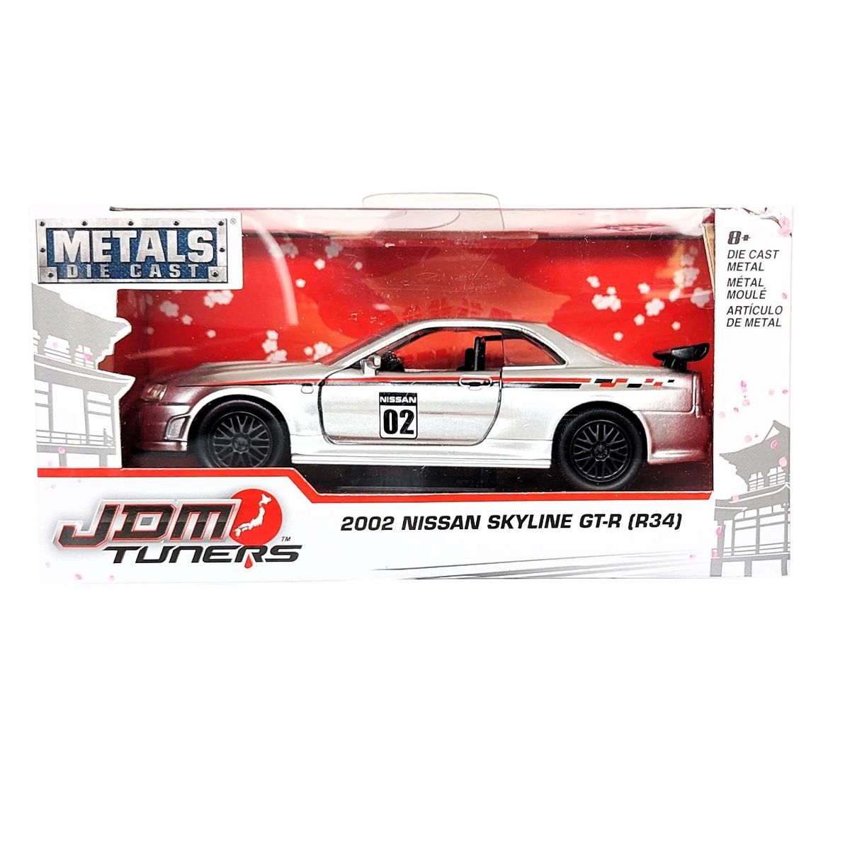 JADA TOYS - AUTO COLECCION NISSAN SKYLINE PLATEADO ESCALA 1: 32