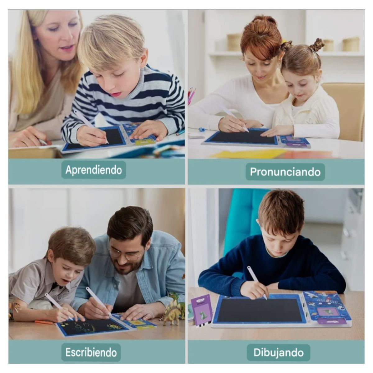 OEM - TRALALERO TABLETA MONTESSORI 224 PALABRAS ESPAÑOL INGLES + PIZARRA LCD