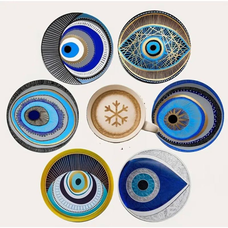 GENERICO - Juego de 6 Posavasos Ojo Turco