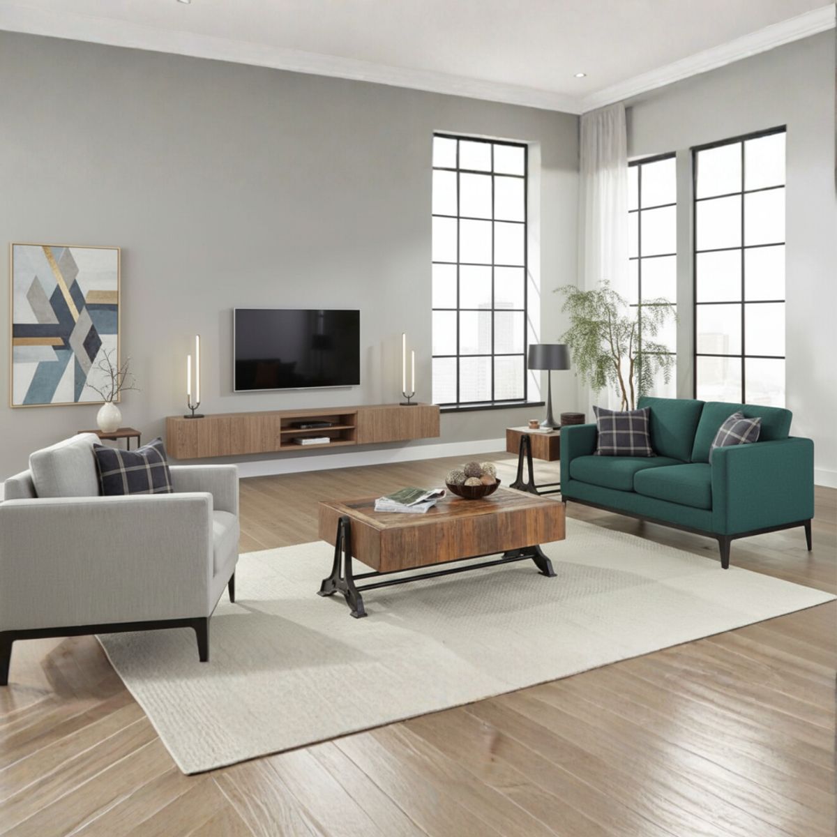 GENERICO - Juego de Sala Denise 2-1  Tela Chenille Antifluido