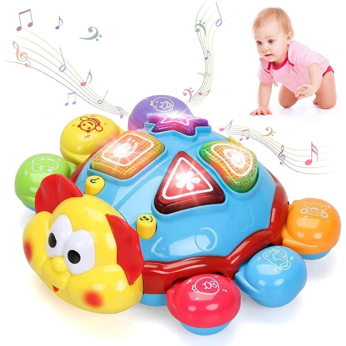 GENERICO - MARIQUITA MUSICAL DIDACTICA PARA BEBES CON LUCES Y SONIDOS