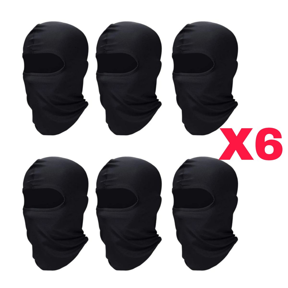 GENERICO - Pasamontaña negro para moto ciclismo estandar