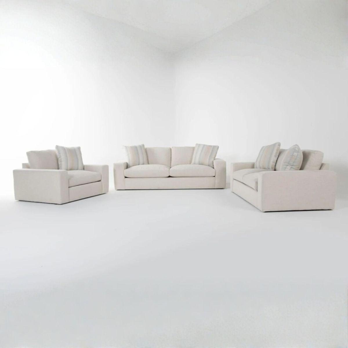 GENERICO - Juego de Sala Jeri 3-2-1 en Tela Antifluido Moderno