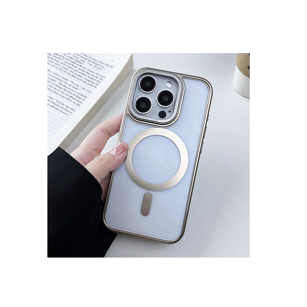 ORIGINS - Case Para Iphone 15 Pro Anticaidas con Soporte Soporte de lente