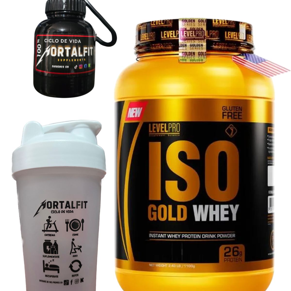 LEVEL PRO - Iso Gold Whey 1.1 kg + REGALOS
