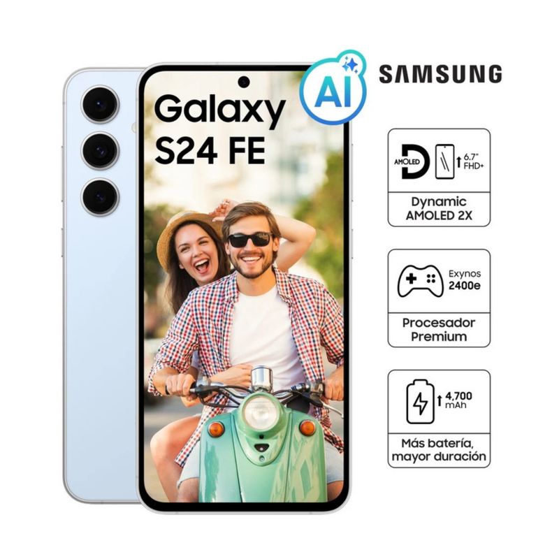 SAMSUNG - SAMSUNG GALAXY S24 FE 8GB RAM 128GB - BLUE -OPEN BOX