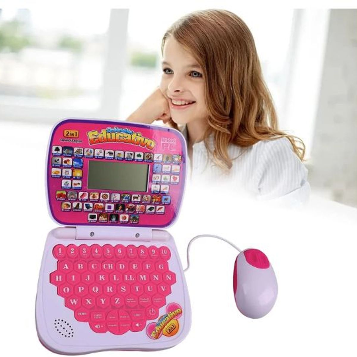 GENERICO - Mini Laptop Educativo con Mause para Niña