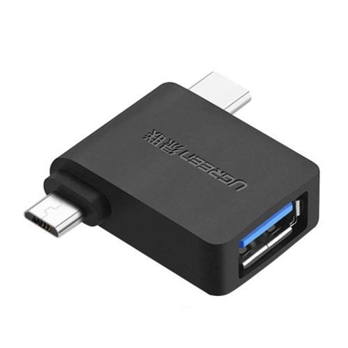 UGREEN - Adaptador OTG 2 en 1 UGREEN 30453 Tipo C y Micro USB – Negro