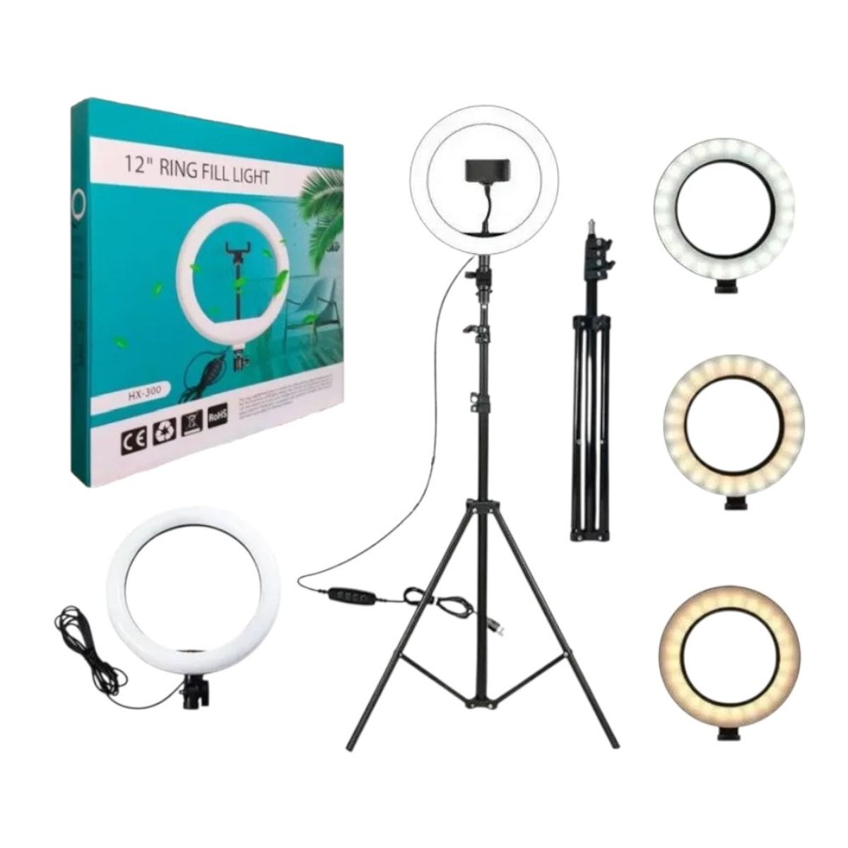 GENERICO - Aro De Luz Led 30cm + Trípode De 210m + Soporte De Celular