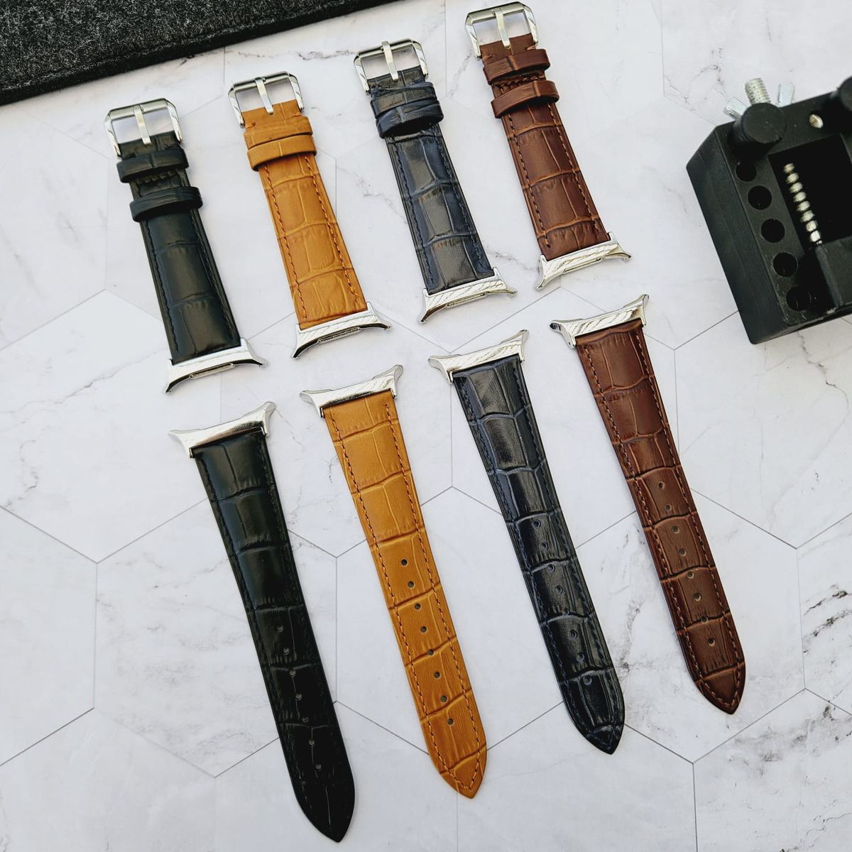 GENERICO - Correa Cuero Classic para SAMSUNG WATCH 8 - 8 CLASSIC - Camello