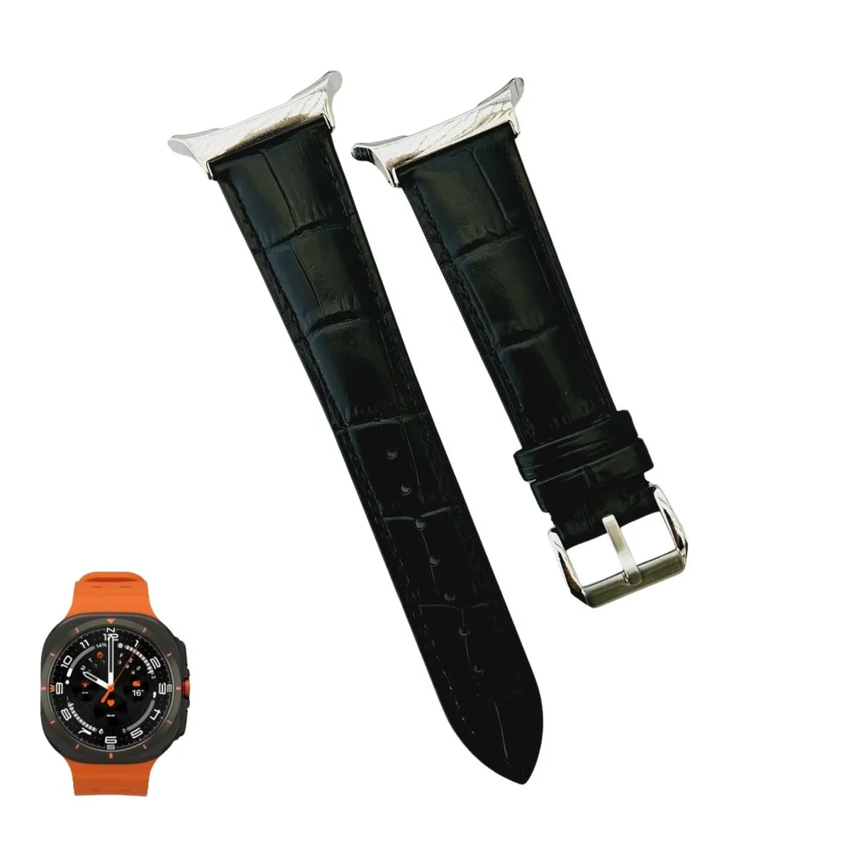 GENERICO - Correa Cuero Classic para SAMSUNG WATCH ULTRA - Negro