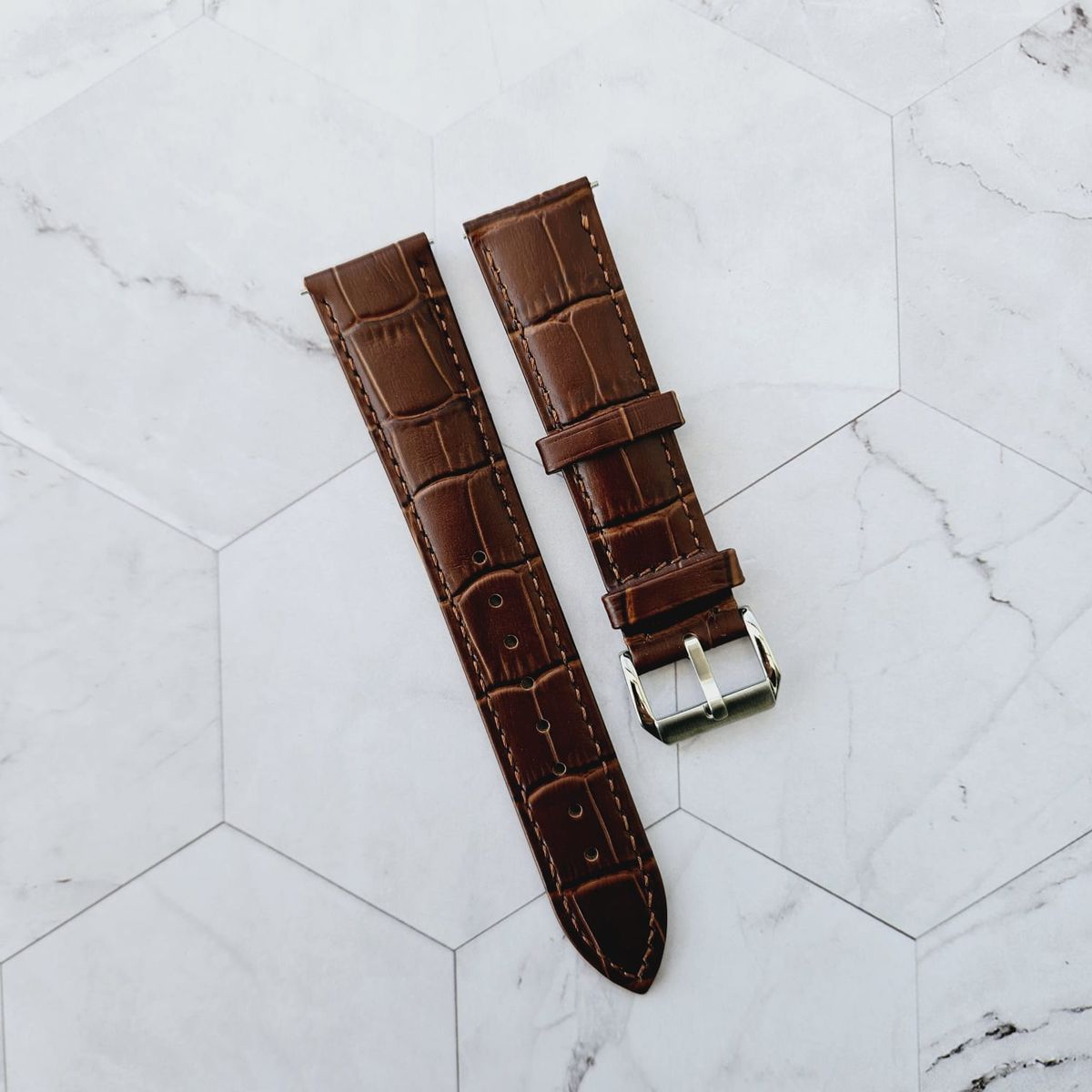 GENERICO - Correa Cuero Classic de 20mm para Reloj Universal - Marron