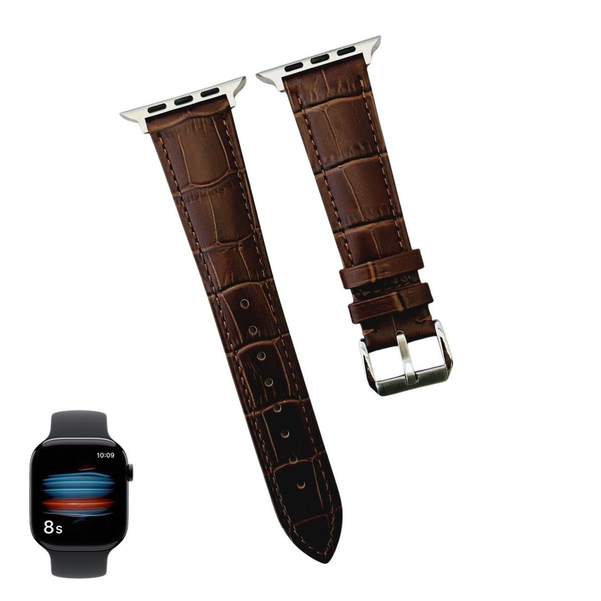 GENERICO - Correa Cuero Classic para APPLE WATCH DE 40 - 41 - 42MM - Marron