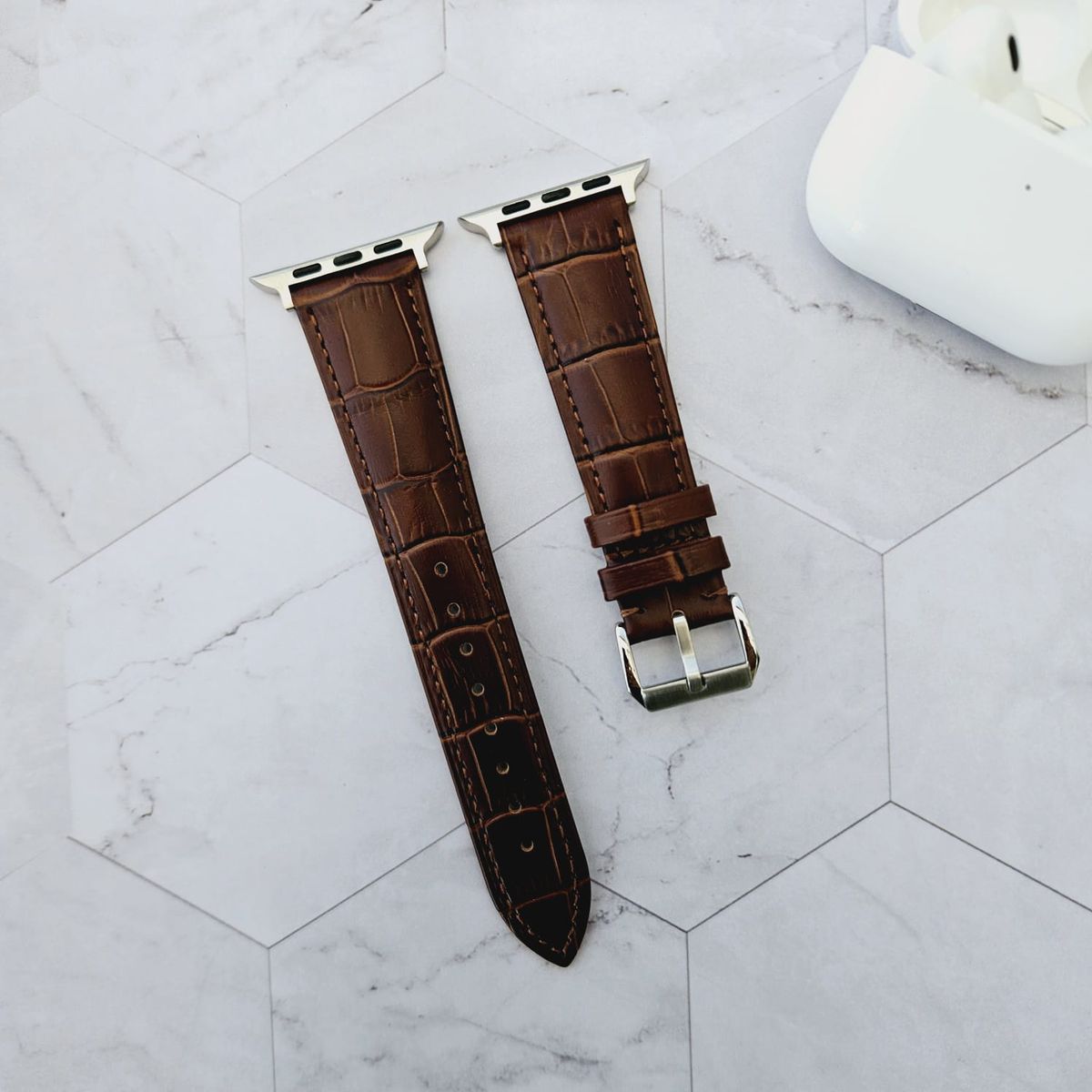 GENERICO - Correa Cuero Classic para APPLE WATCH DE 40 - 41 - 42MM - Marron