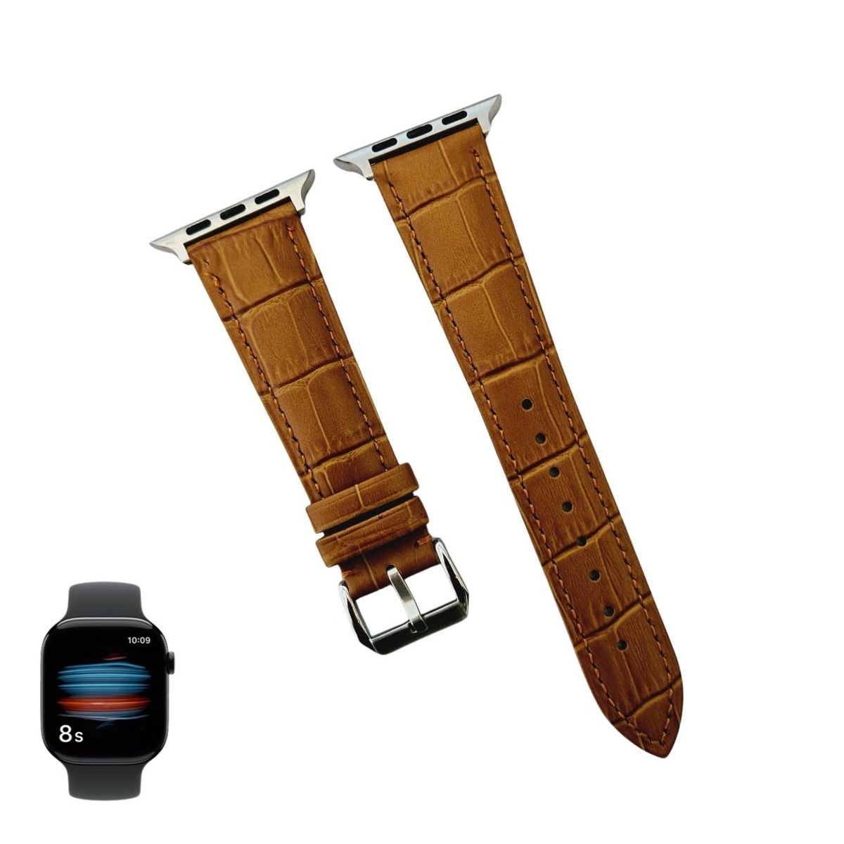 Correa Cuero Classic para APPLE WATCH DE 40 - 41 - 42MM - Camello, marca GENERICO - Foto Principal