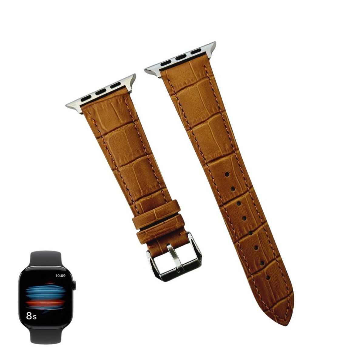 Correa Cuero Classic para APPLE WATCH DE 40 - 41 - 42MM - Camello, marca GENERICO - Foto Principal