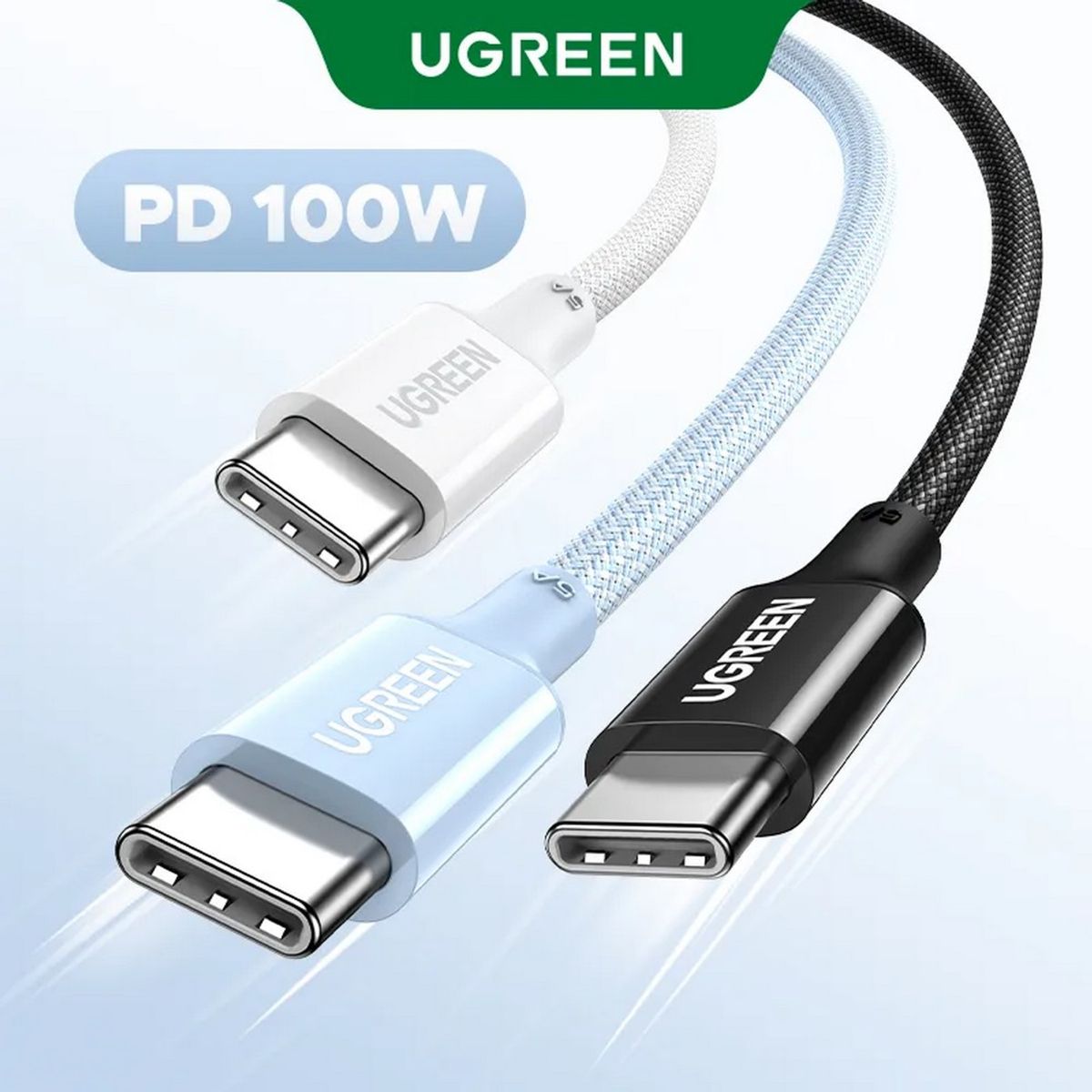 UGREEN - Cable USB-C Ugreen L502 100W 5A 1m Fast Charging Nylon Braided Black - 65249