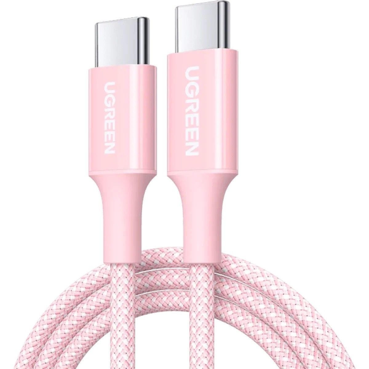 UGREEN - Cable USB-C Ugreen L501 60W 3A 1m Fast Charging Nylon Braided Rosa - 35441