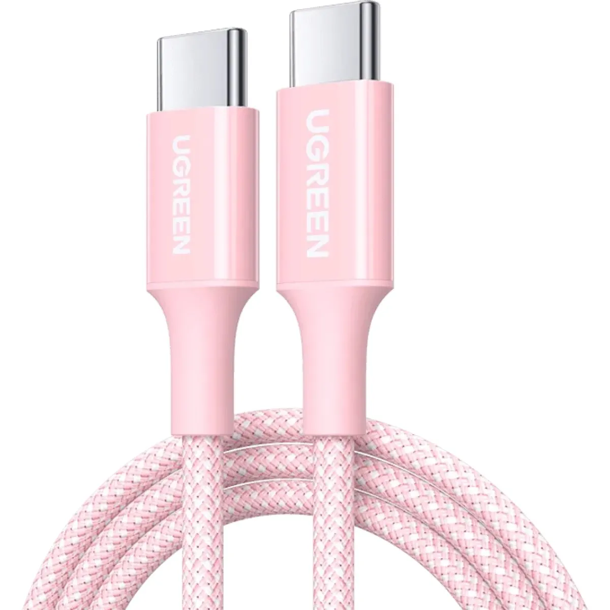 UGREEN - Cable USB-C Ugreen L501 60W 3A 1m Fast Charging Nylon Braided Rosa - 35441