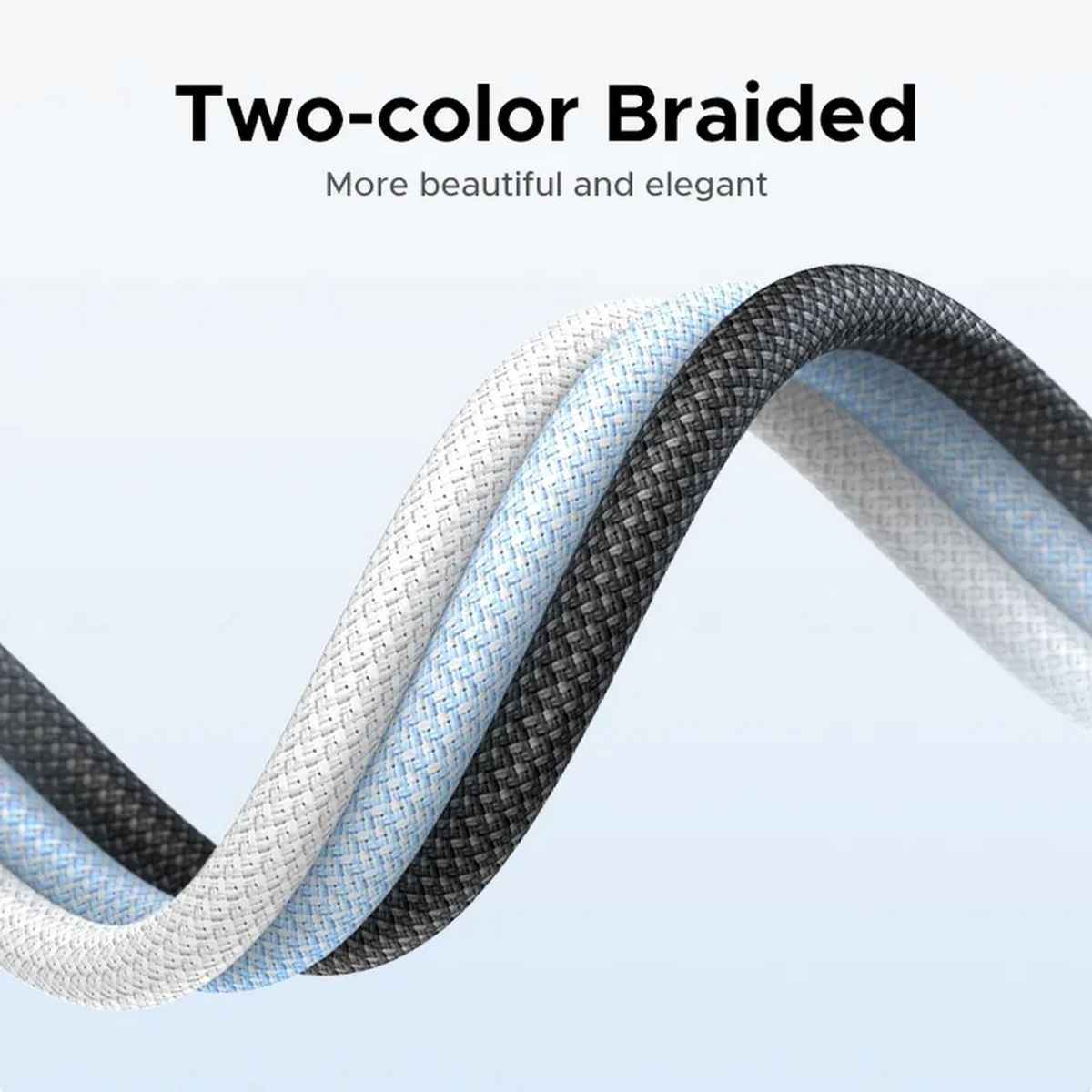 UGREEN - Cable USB-C Ugreen L501 60W 3A 1m Fast Charging Nylon Braided Rosa - 35441