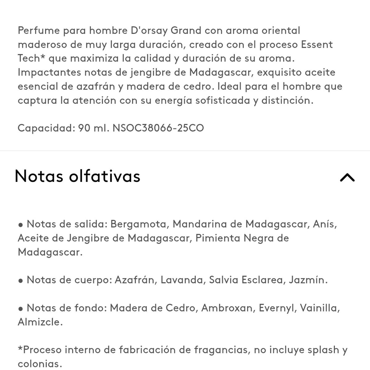 Esika - Perfume DORSAY GRAND ésika spray 90 ML MADEROSO