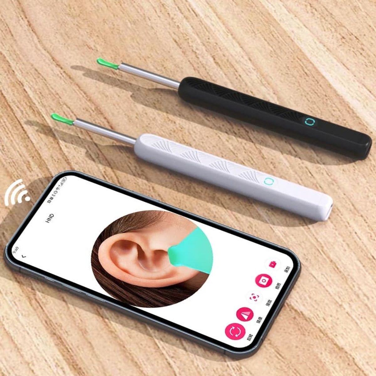 GENERICO - Limpiador Oídos Cámara Hd Otoscopio Luz Led Wifi