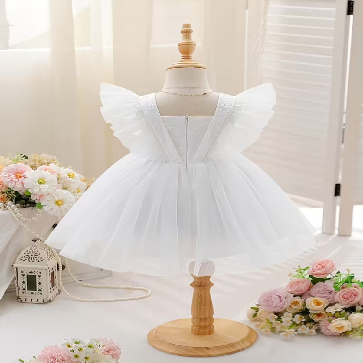 GENERICO - VESTIDO PARA NIÑA BEBE PARA BAUTIZO