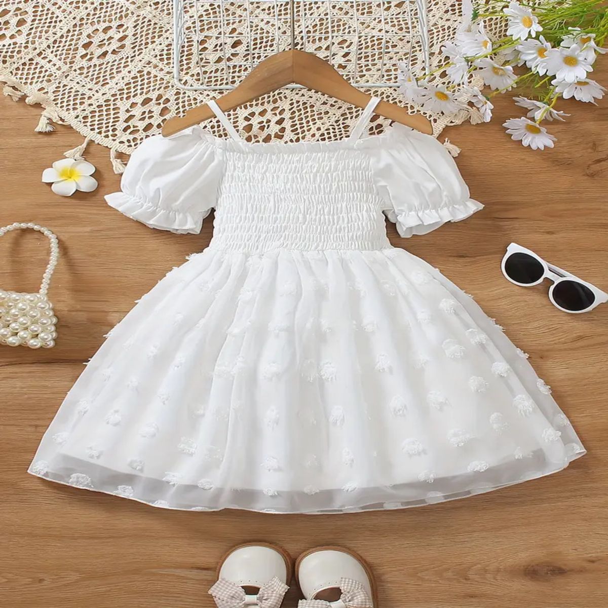 GENERICO - VESTIDO PARA NIÑA BEBE PARA BAUTIZO