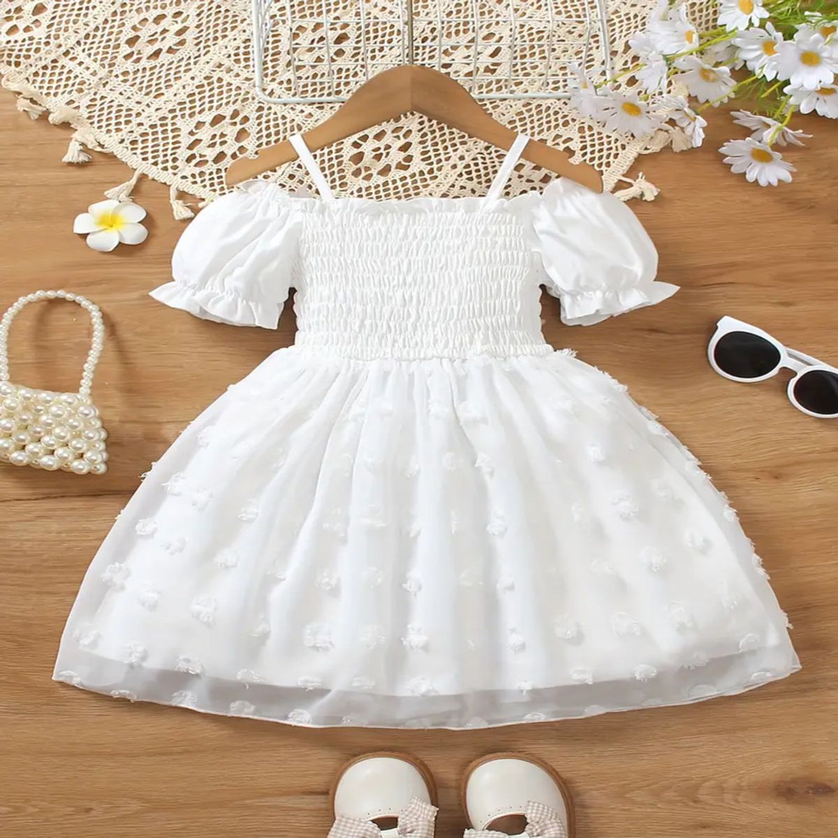 GENERICO - VESTIDO PARA NIÑA BEBE PARA BAUTIZO