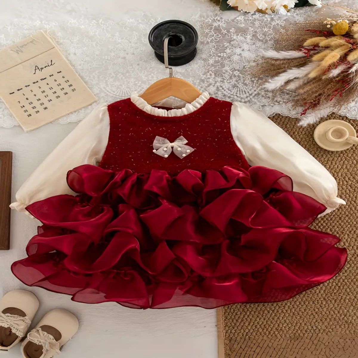 GENERICO - VESTIDO PARA NIÑA DE NAVIDAD