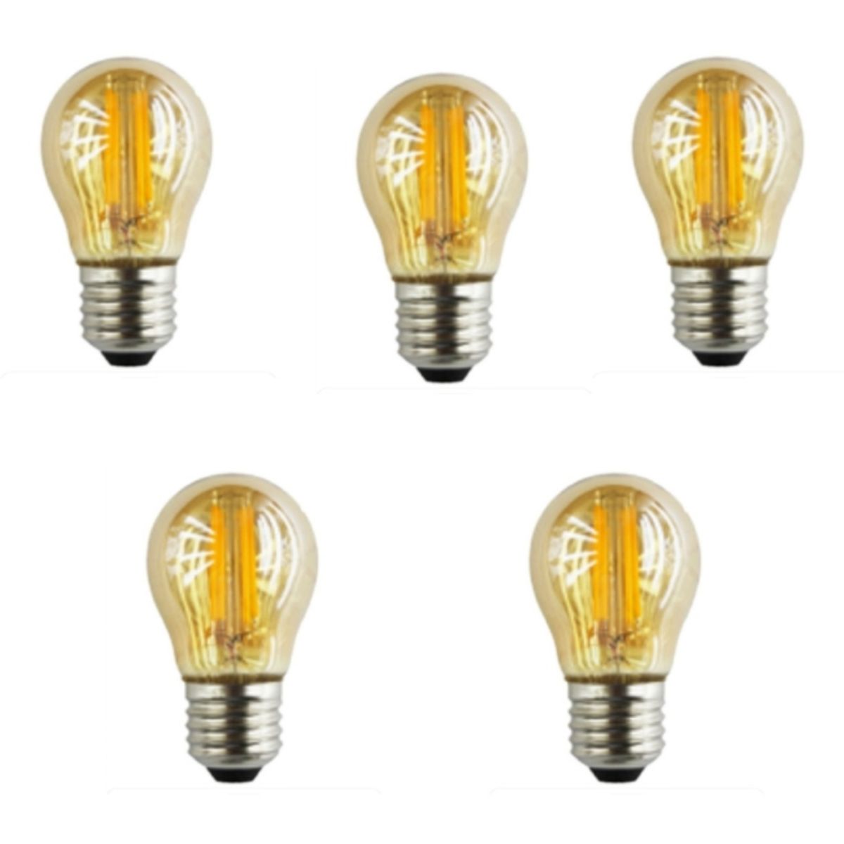 GENERICO - Foco led 2w nacarado luz cálida pack 5 unidades