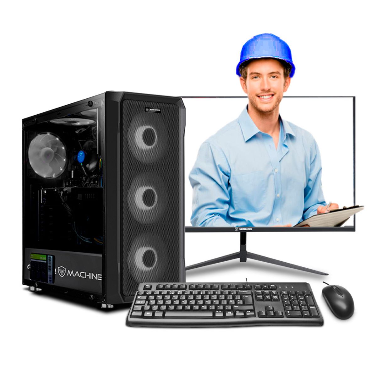 INTEL - Pc Intel Core I7 12700F 16gb 500gb 24 Ips RTX5060 8GB Mipclista Computadora ESCRITORIO inge