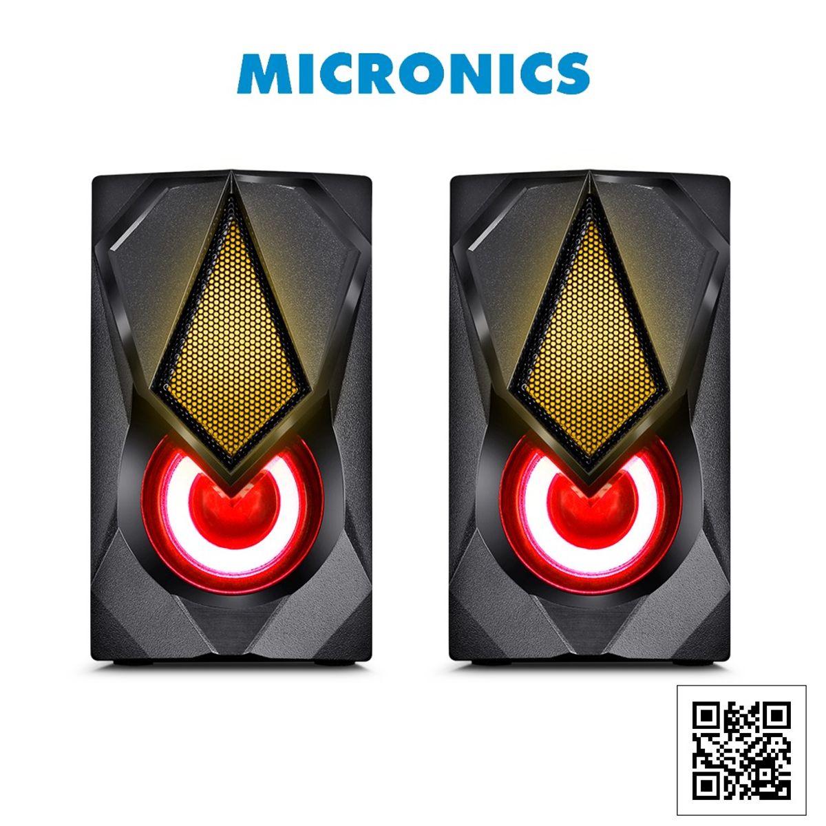 MICRONICS - Parlante Alámbrico LED Negro Micronics Corsair MIC S309-9