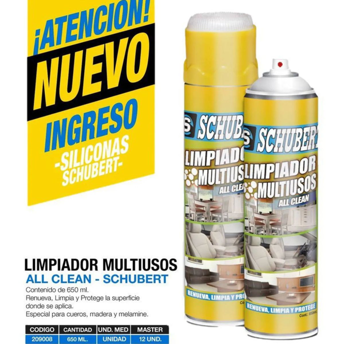 SCHUBERT - Schubert Limpiador Multiuso Espuma 650m