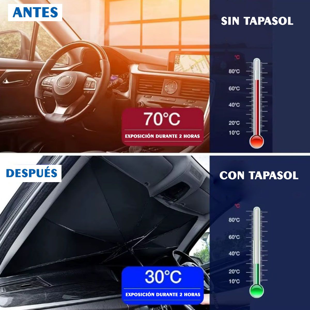 Truper - TAPASOL TIPO SOMBRILLA  MARCA TRUPER