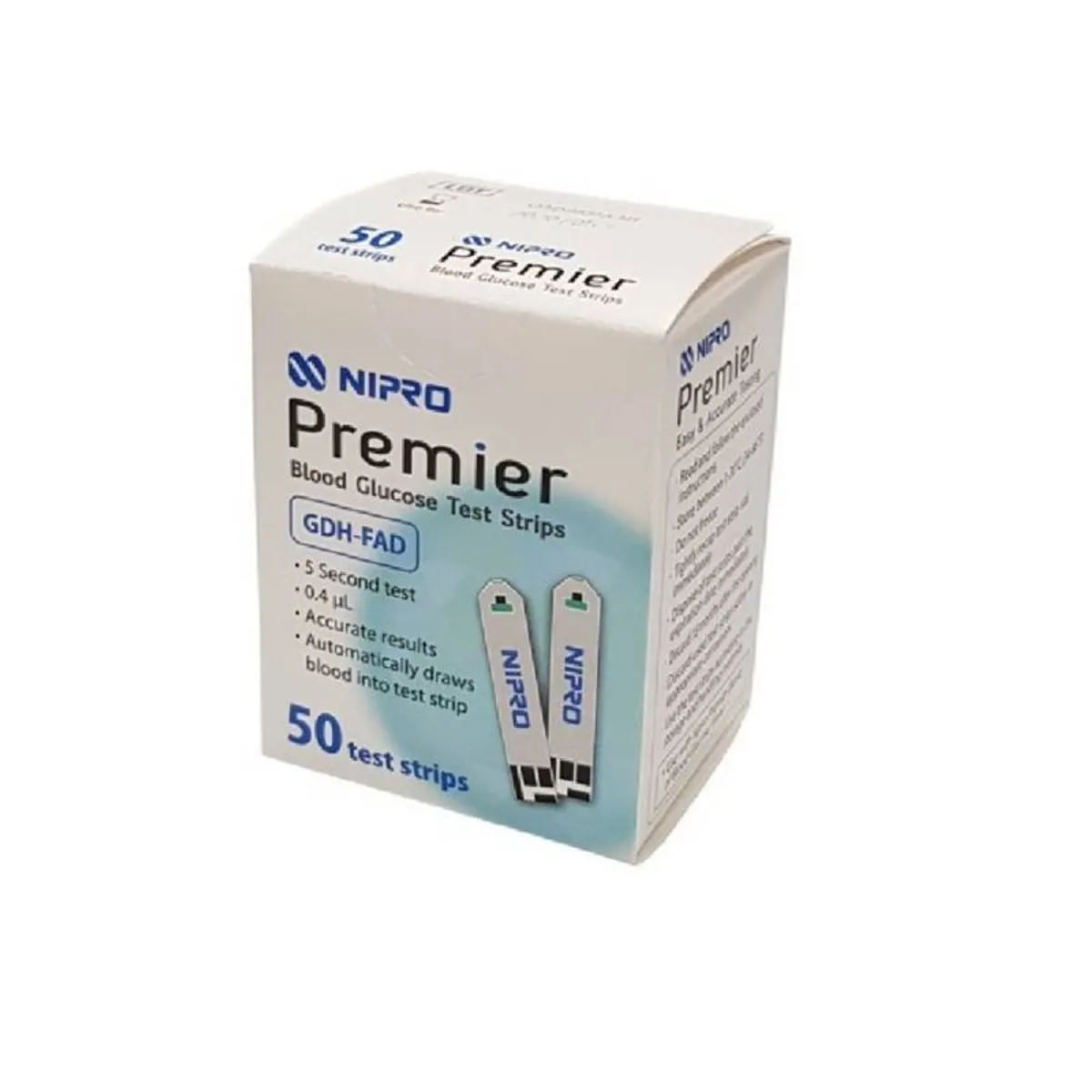 NIPRO - TIRAS REACTIVAS PREMIER CAJA X 50 UNIDADES