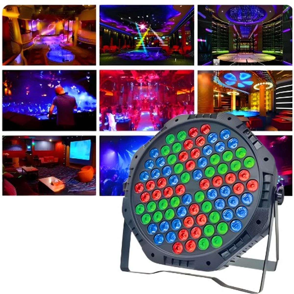 OEM - Luces Led 84 Rgb 40w-70w Con Cable Para Fiesta Y Control