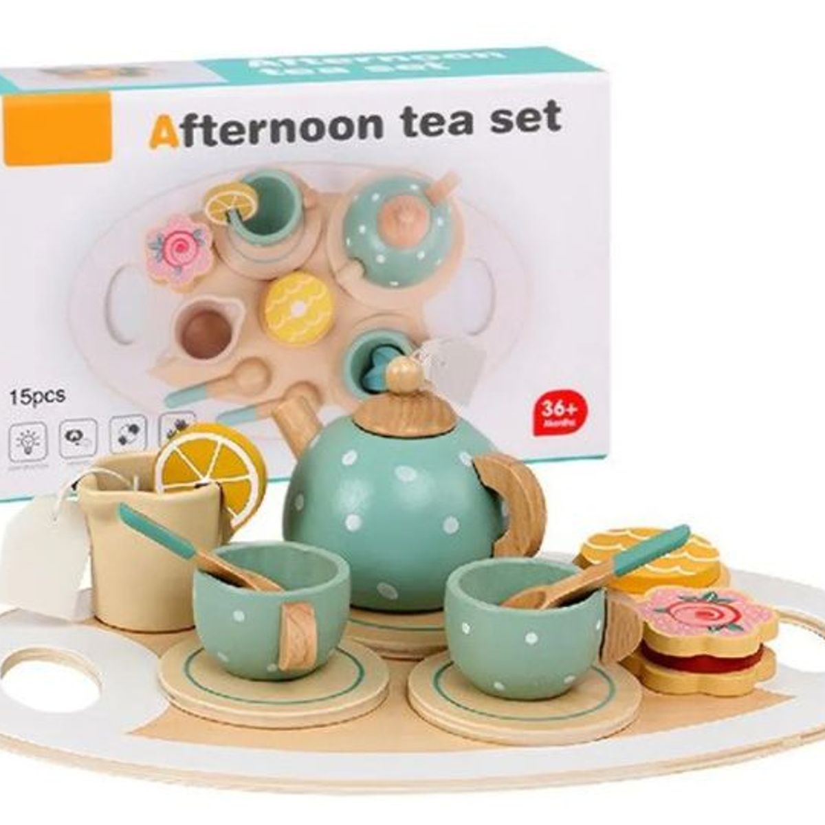 GENERICO - Set de Té de Madera Educativo para niños