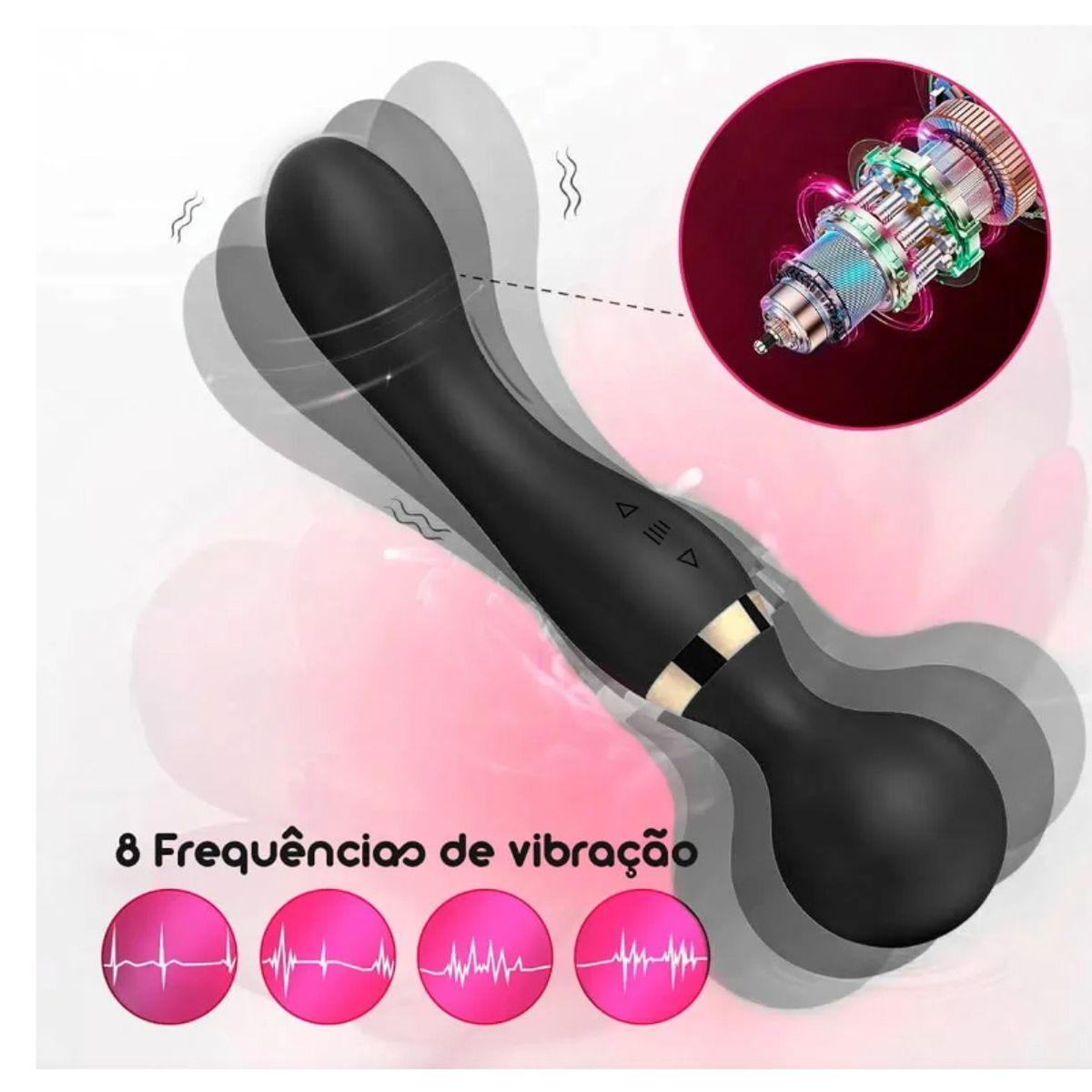 GENERICO - Masajeador 2 en 1 Multifuncional Recargable Vibrador Consolador