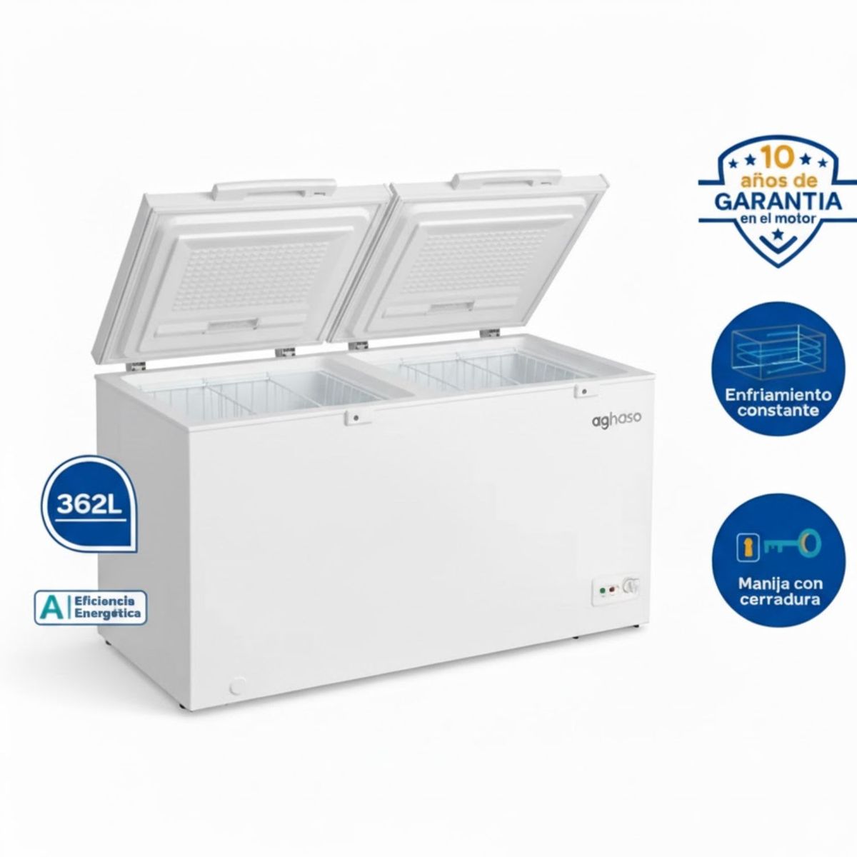 AGHASO - CONGELADORA 362L AGHASO CONG-AGH02