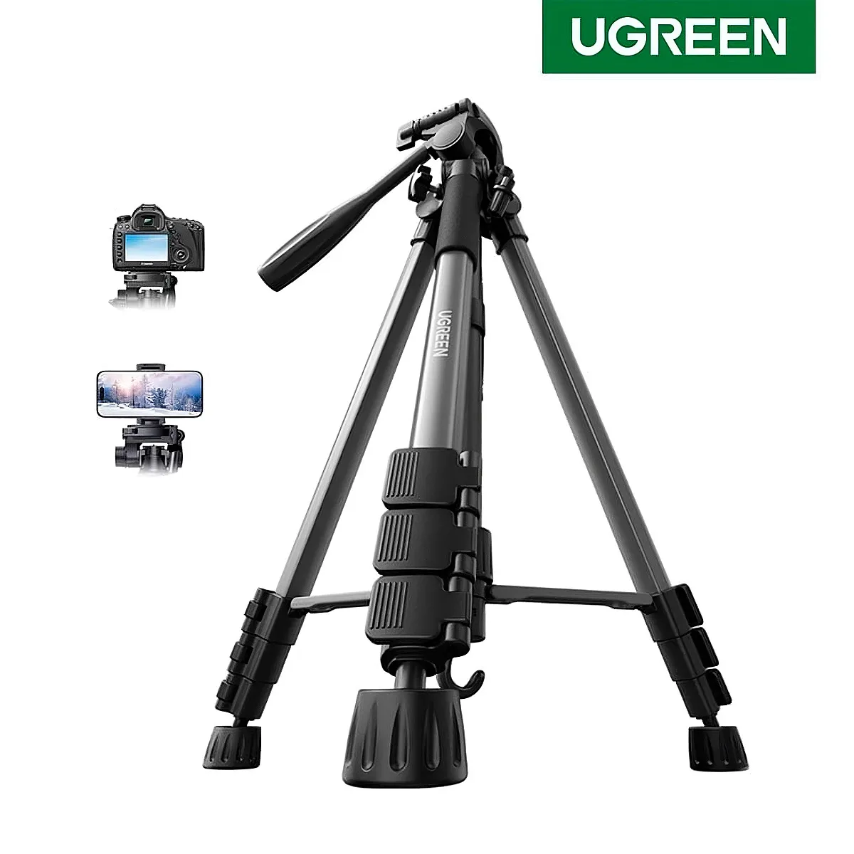 UGREEN - Ugreen LP661 Tripode Profesional Para Camara Celular 175m
