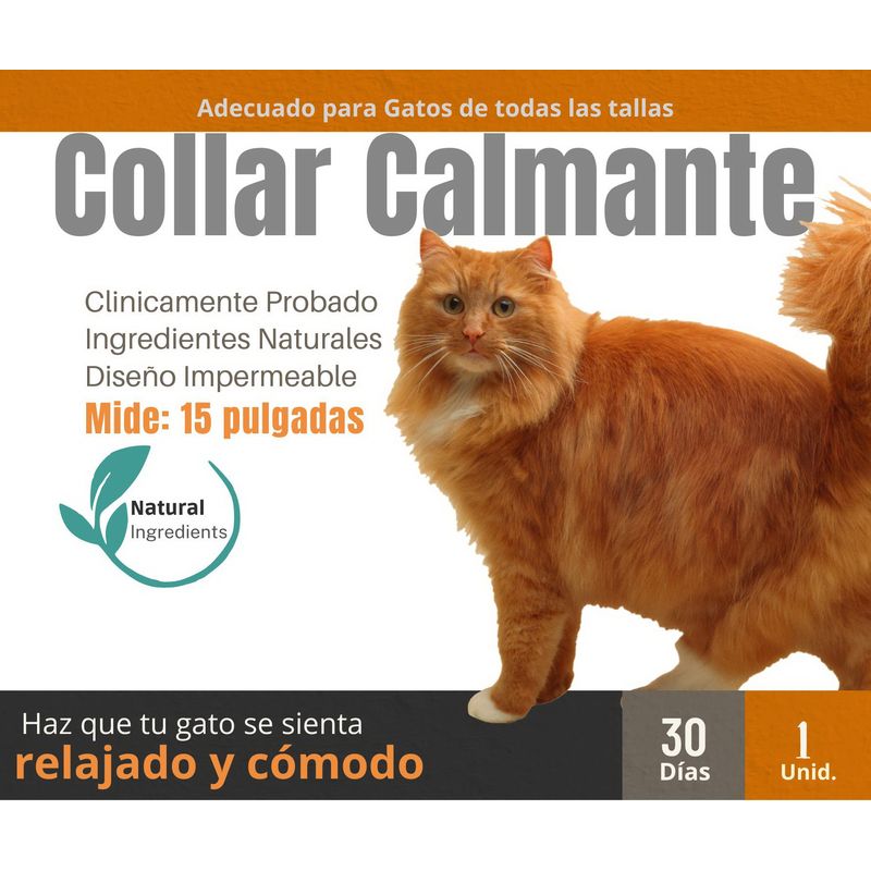 GENERICO - Collar Calmante de Feromonas para Gatos - Reduce Ansiedad